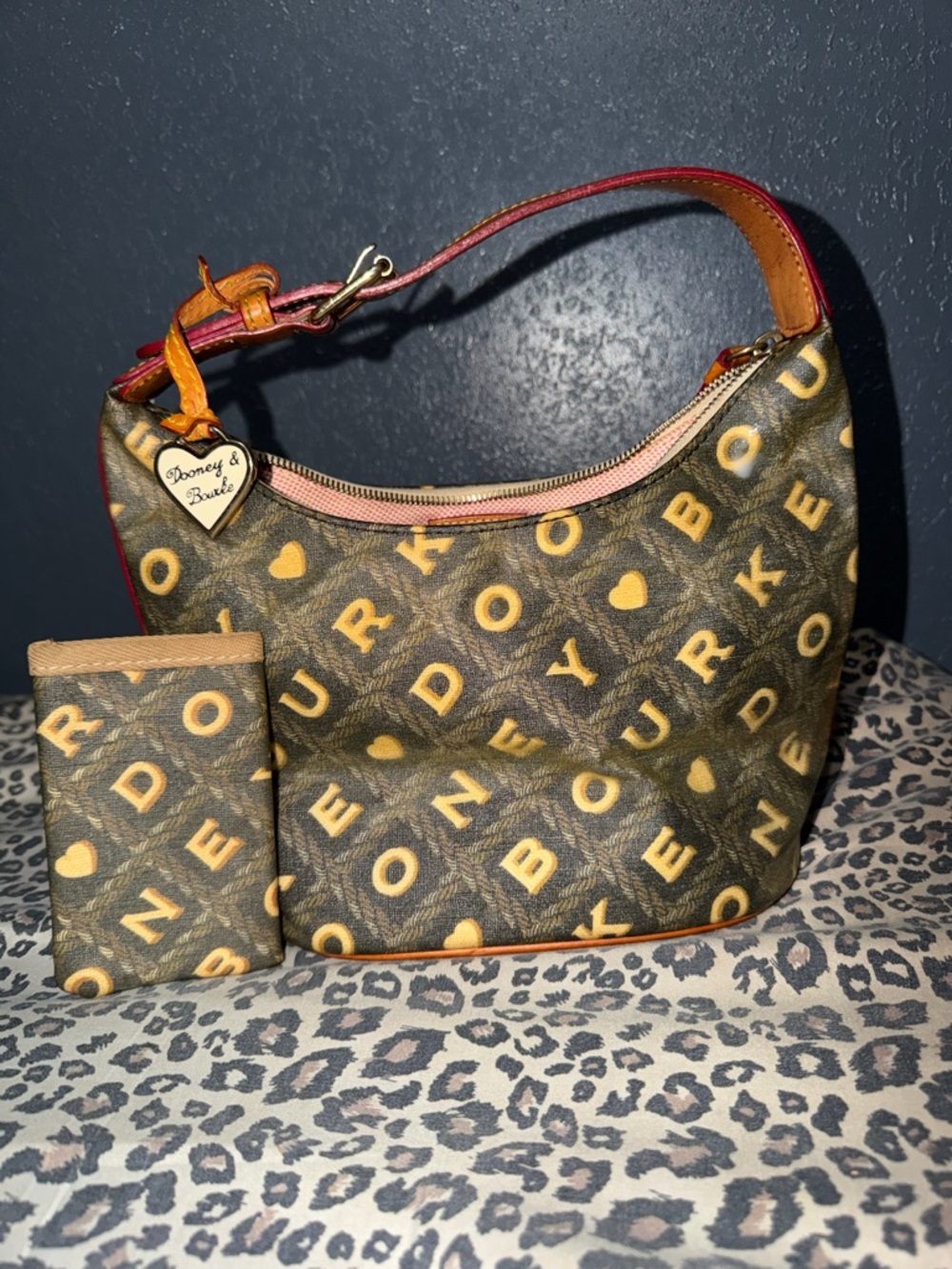 Dooney & Bourke Crossword Monogram Hobo Bag